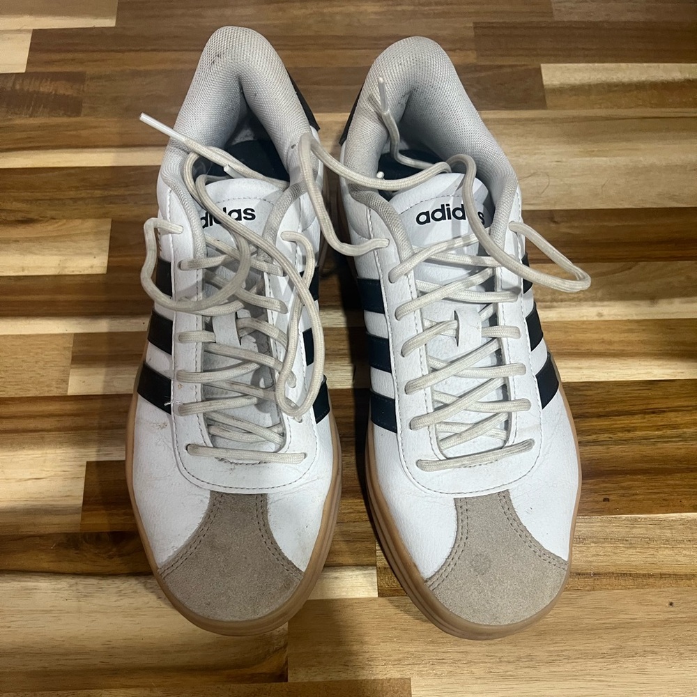 Adidas White and Black Casual Shoes